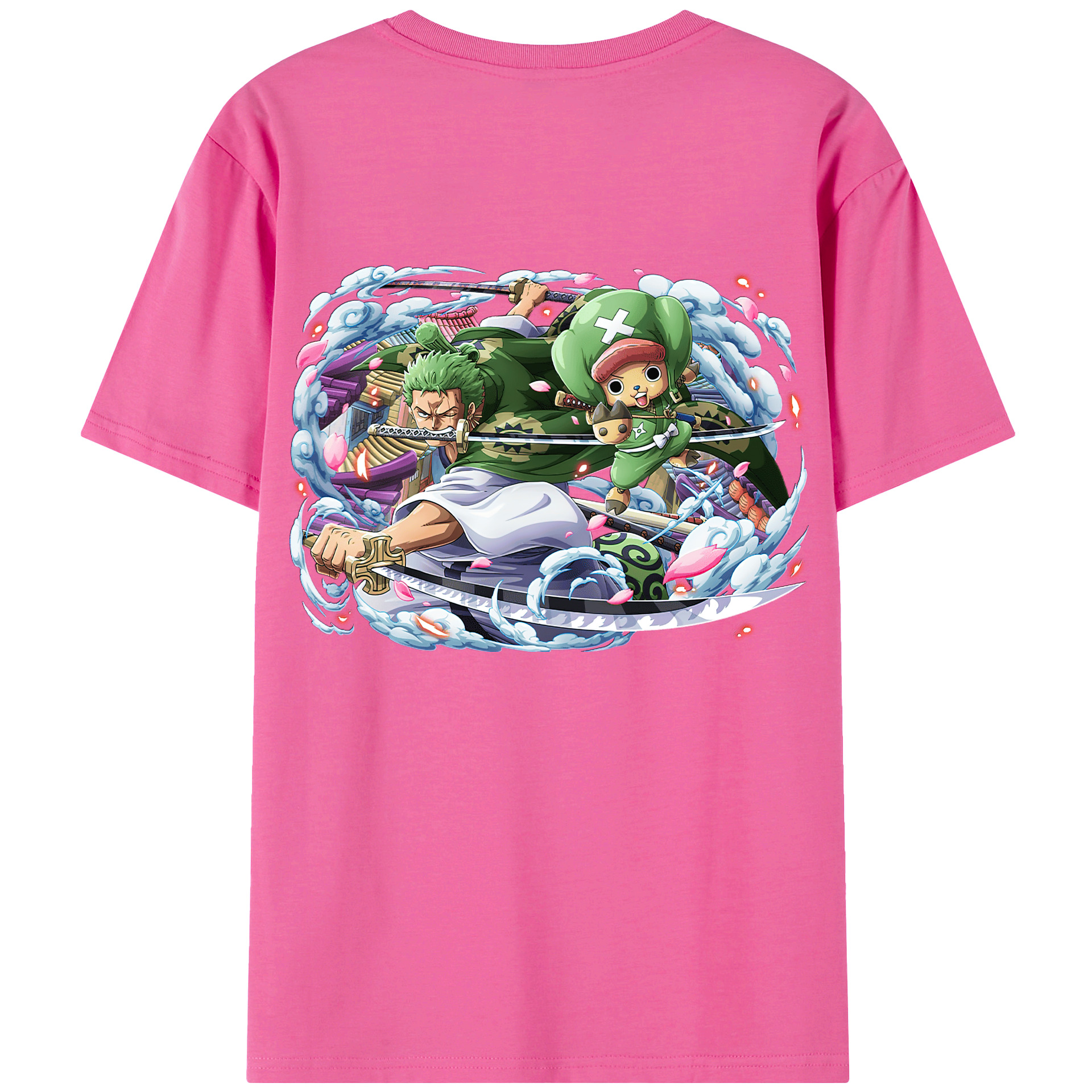 ワンピース ロロノア・ゾロ ONE PIECE Roronoa Zoro レディース半袖Tシャツ(バックプリント)